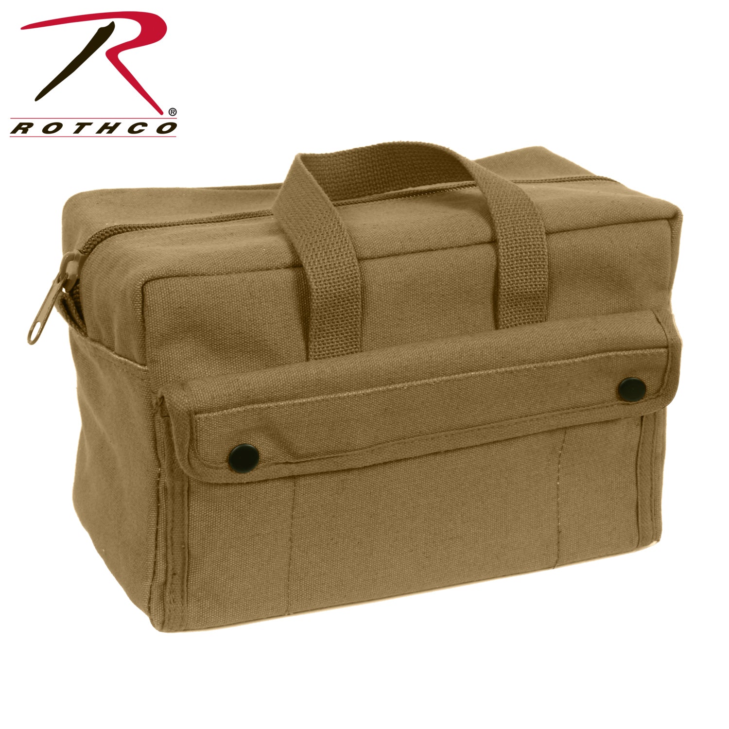 Rothco G.I. Style Mechanic's Tool Bag in Coyote Brown – Heavy-Duty Canvas Construction with Multiple Storage Pockets
