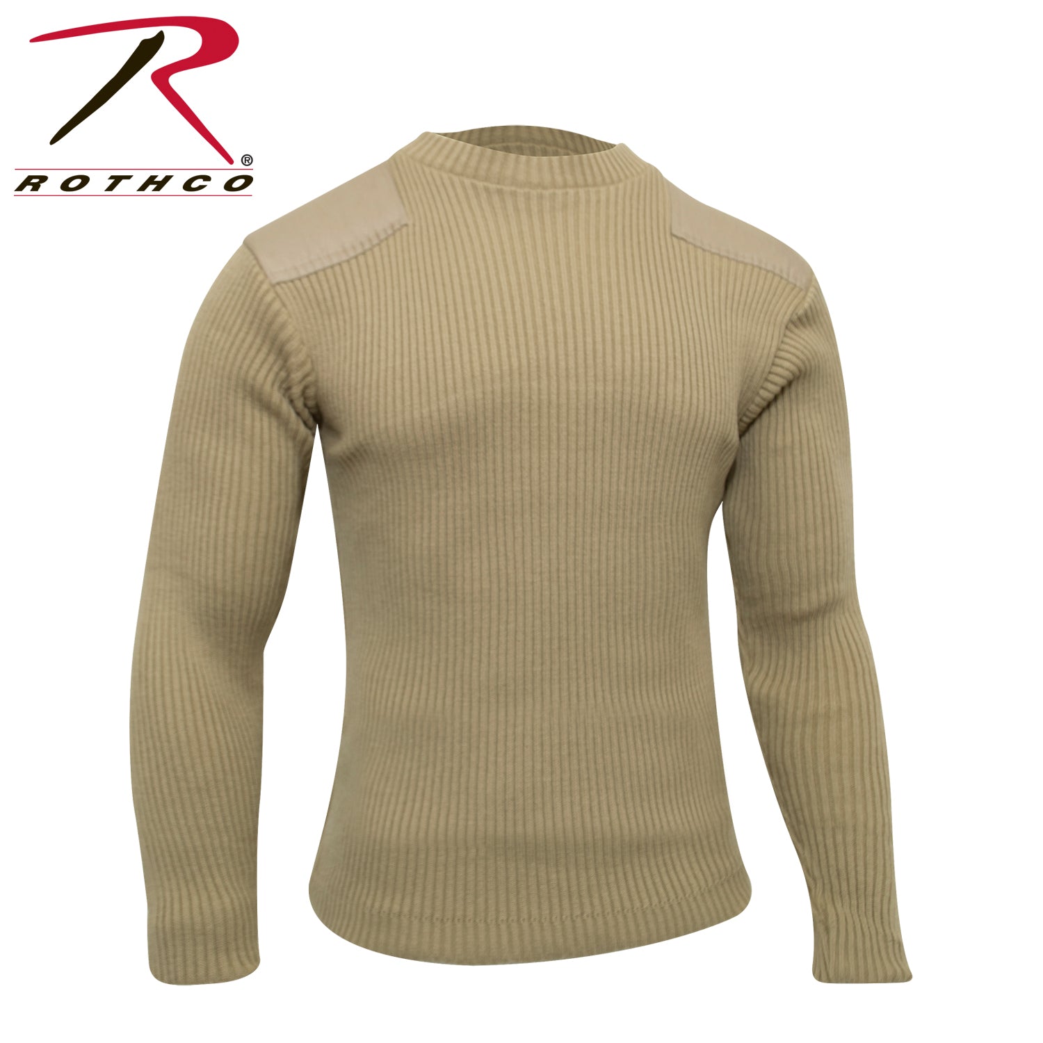 Rothco Acrylic Commando Sweater Khaki Size M – Durable and Comfortable Military Style