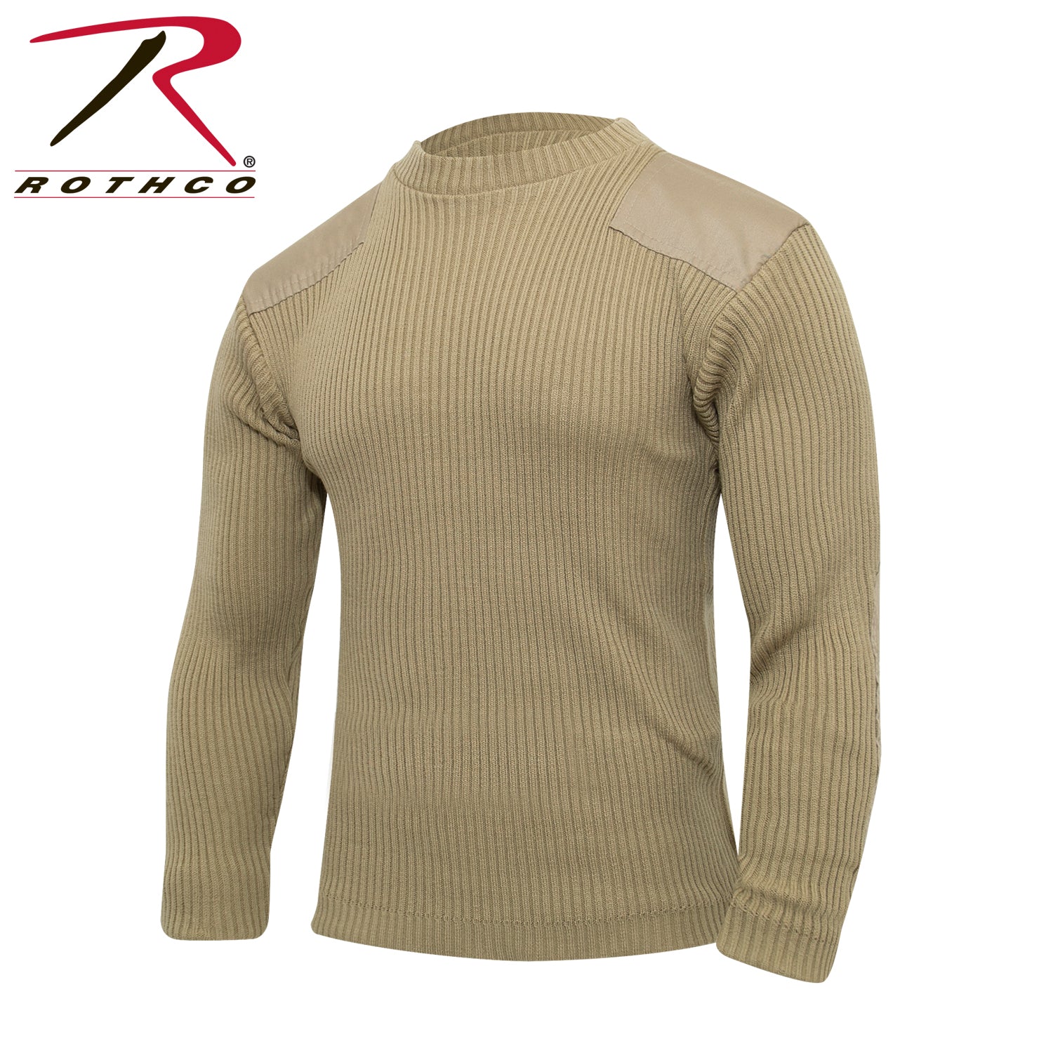 Rothco Acrylic Commando Sweater Khaki Size M – Durable and Comfortable Military Style