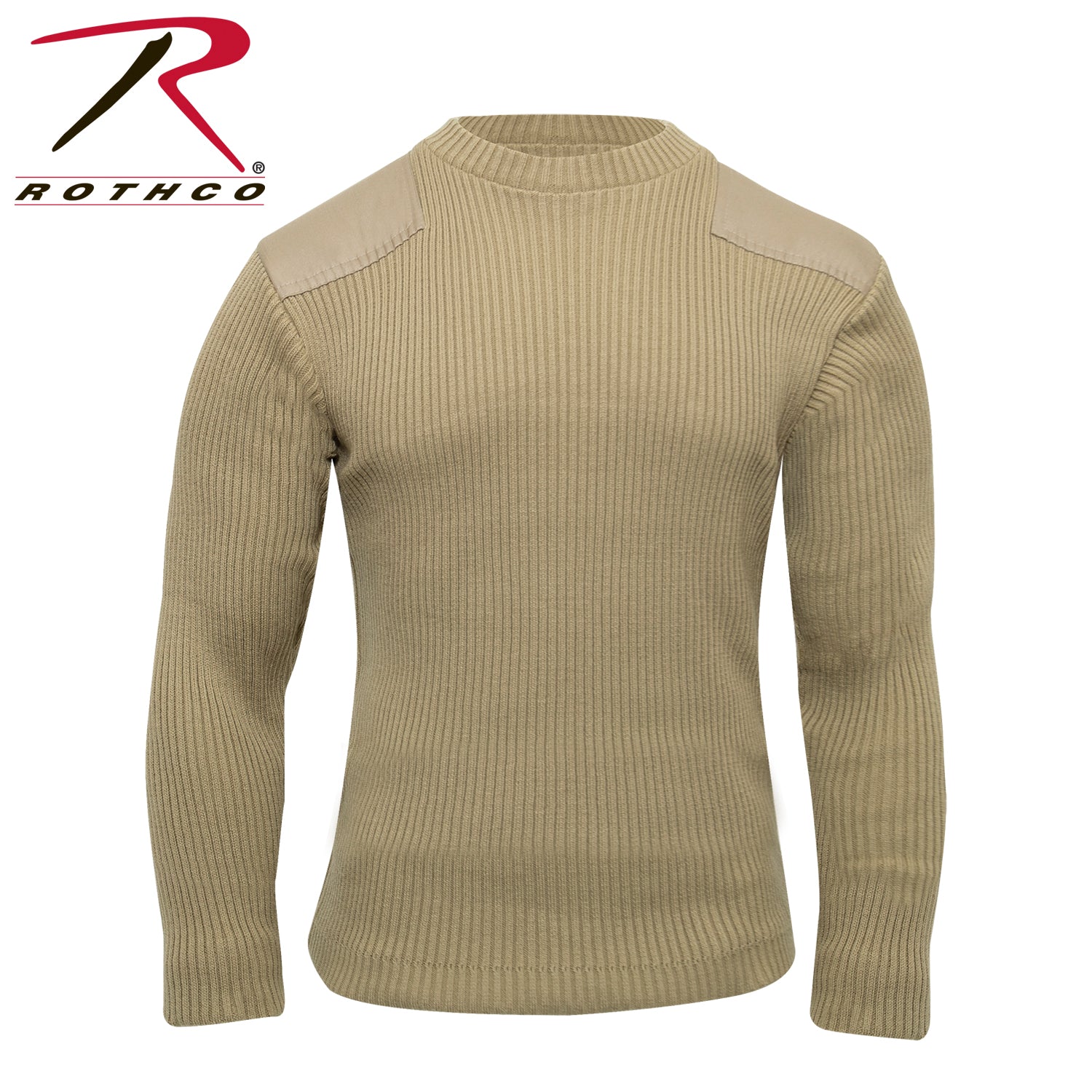 Rothco Acrylic Commando Sweater Khaki Size 2XL - Durable & Comfortable Military Style