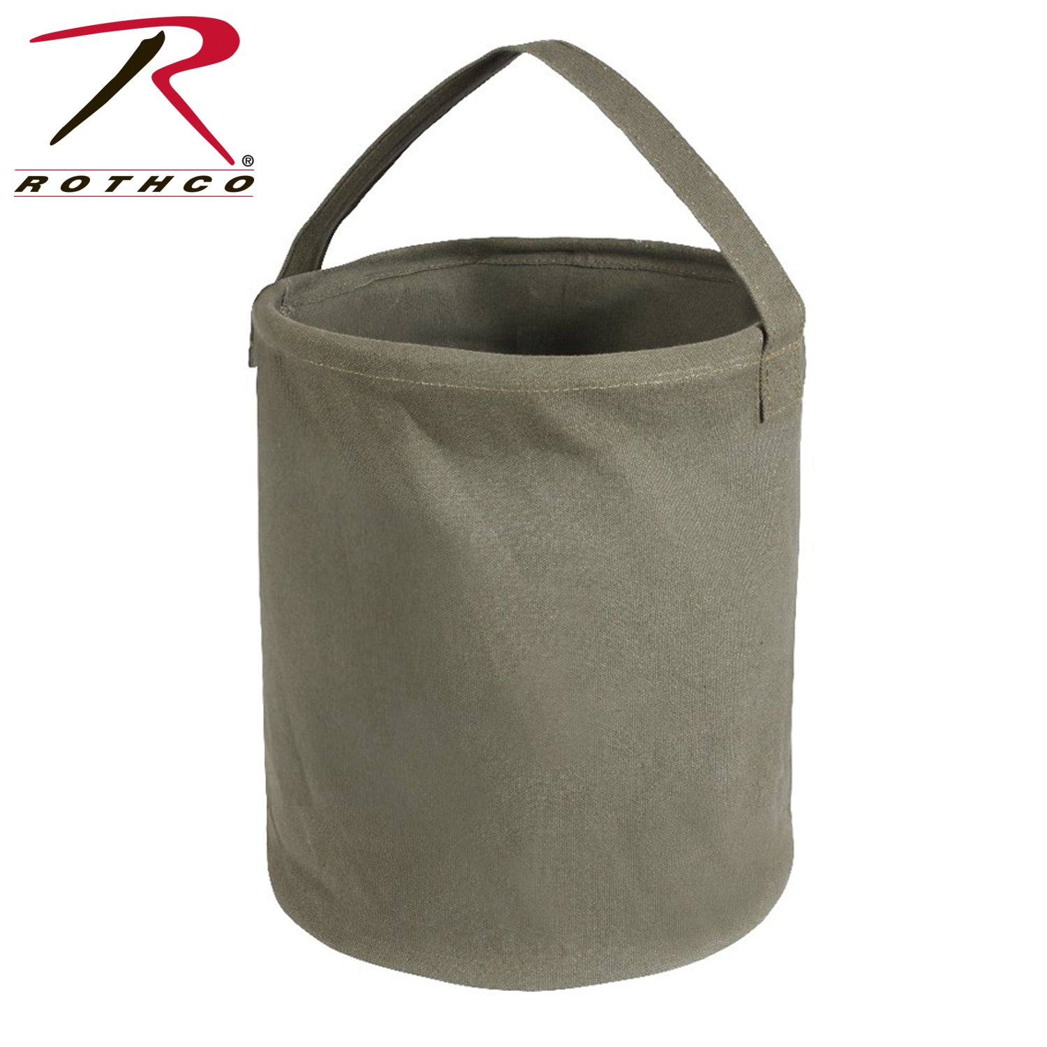 Rothco Canvas Water Bucket Olive Drab Size Large - Heavy-Duty Collapsible Water and Tool Storage
