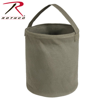 Rothco Canvas Water Bucket Olive Drab Size Large - Heavy-Duty Collapsible Water and Tool Storage