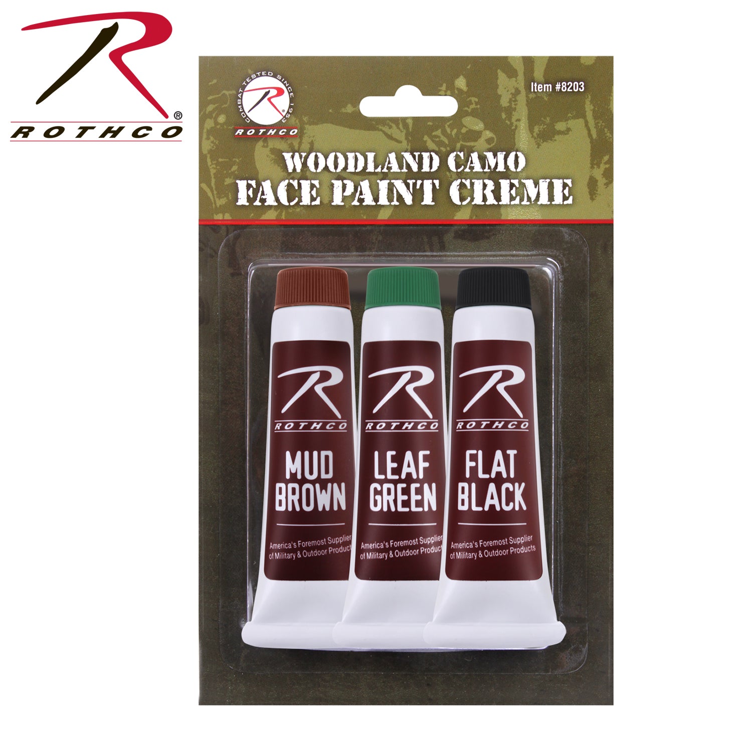 Rothco Camouflage Face Paint Creme - 3-Tube Set for Outdoor Camouflage and Activities