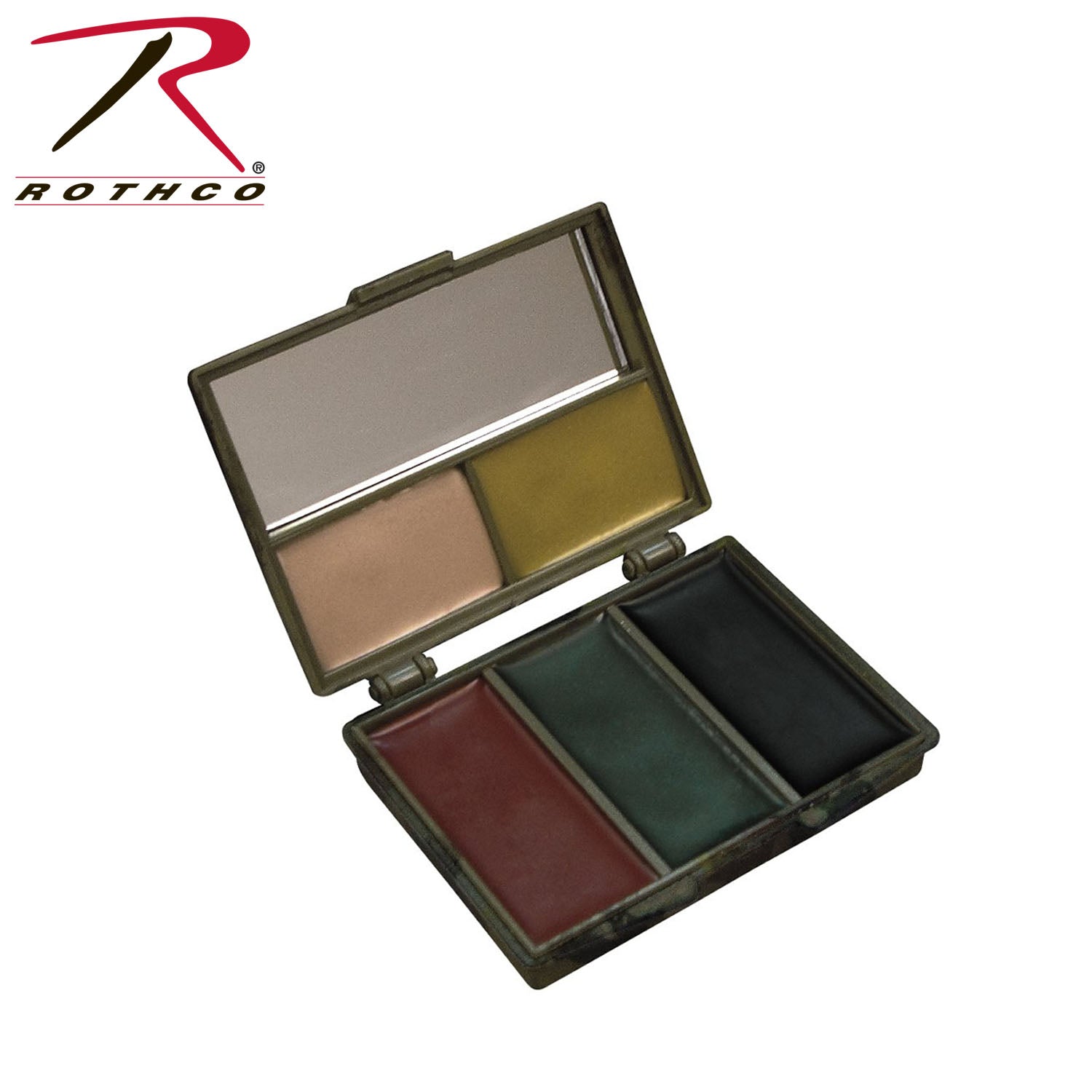 Rothco Woodland / Grey Bark Camo Face Paint Compact – Essential Camouflage Palette for Outdoor Enthusiasts and Professionals