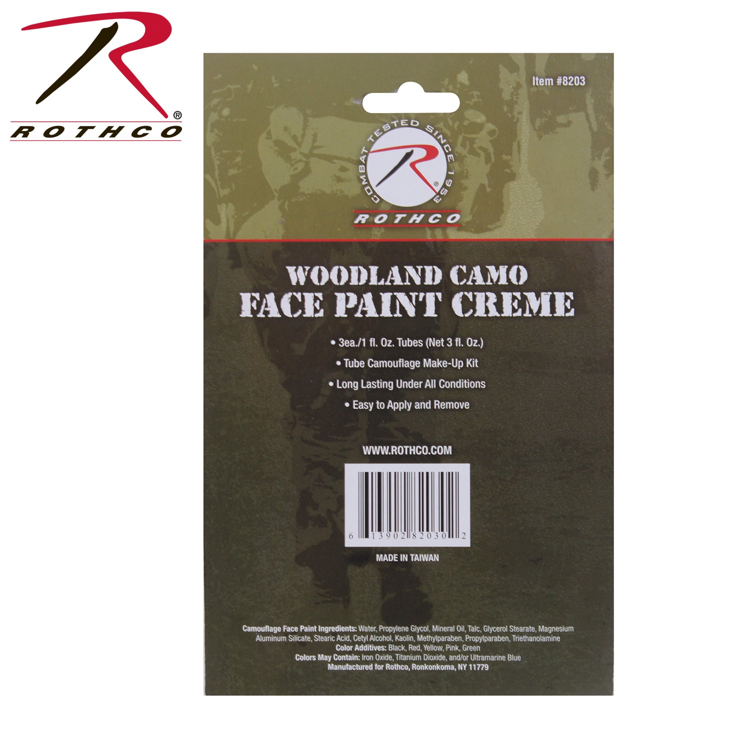 Rothco Camouflage Face Paint Creme - 3-Tube Set for Outdoor Camouflage and Activities