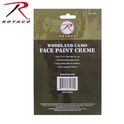 Rothco Camouflage Face Paint Creme - 3-Tube Set for Outdoor Camouflage and Activities