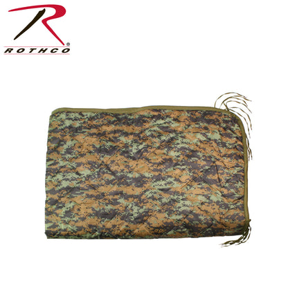 Rothco G.I. Type Camo Poncho Liner Woodland Digital Camo – Versatile Insulation and Outdoor Comfort