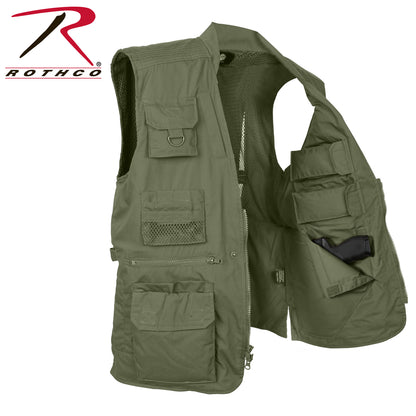 Rothco Plainclothes Concealed Carry Vest Olive Drab Size XL with Multiple Storage Pockets