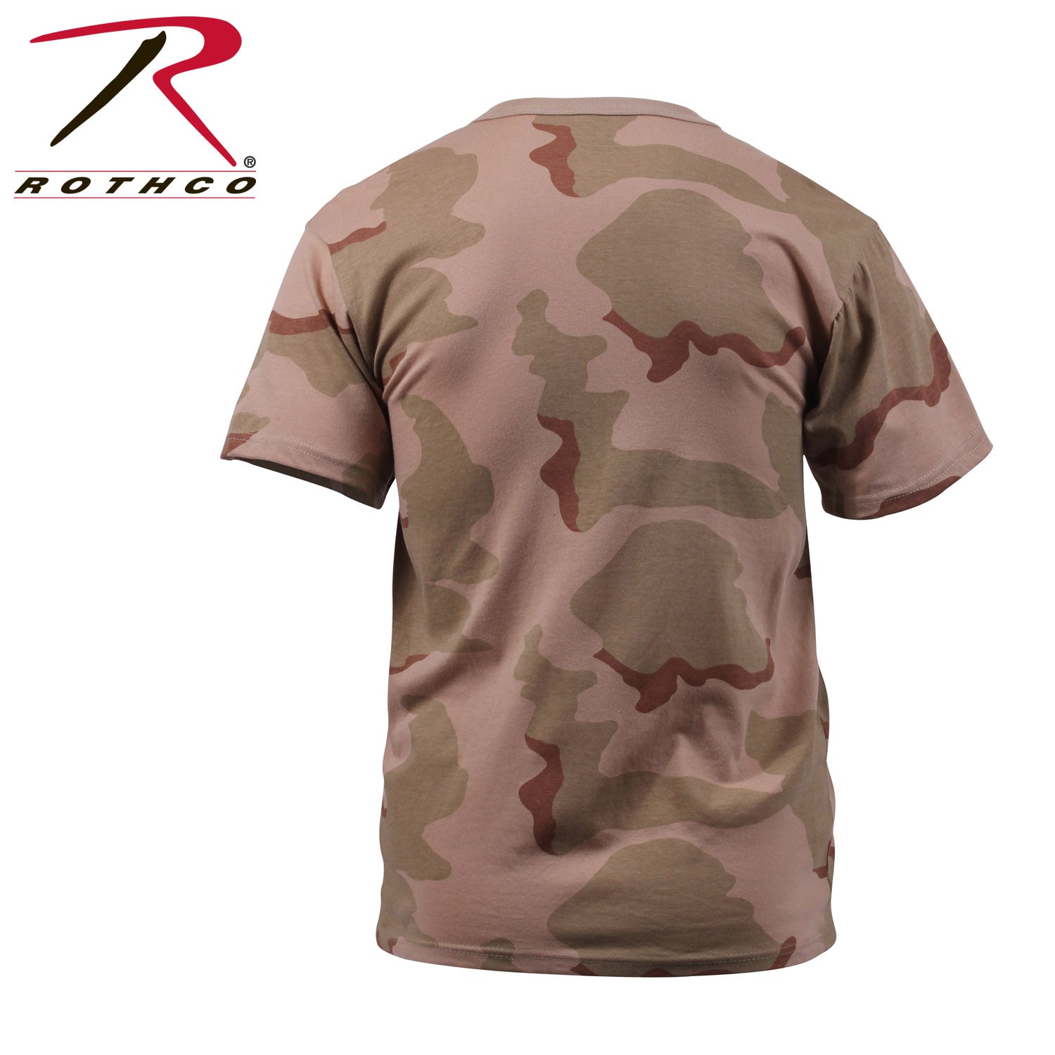 Rothco Tri-Color Desert Camo T-Shirt Size Large - Durable Military-Style Camouflage Shirt