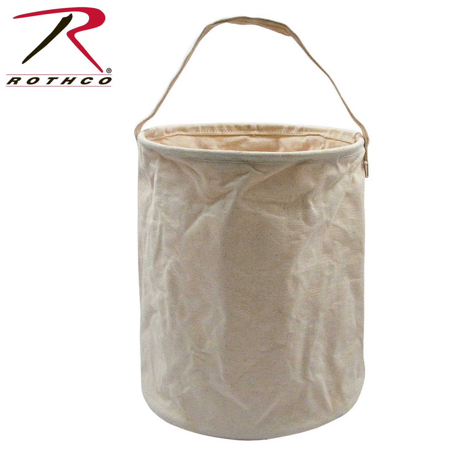 Rothco Canvas Water Bucket Natural Size Medium – Durable Collapsible Outdoor Water and Storage Container