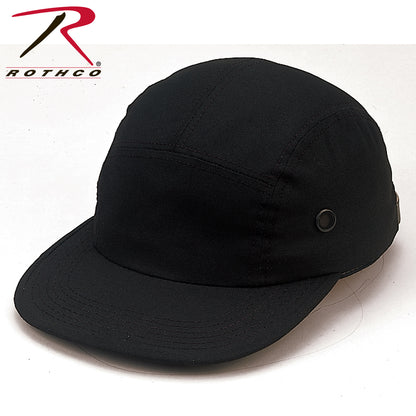 Rothco 5 Panel Street Cap Black – Adjustable Classic Design for Active Wear
