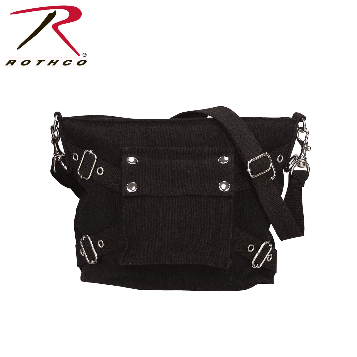 Rothco Vintage One-Pocket Canvas Bag - Durable Stonewashed Canvas with Metal Grommet Accents