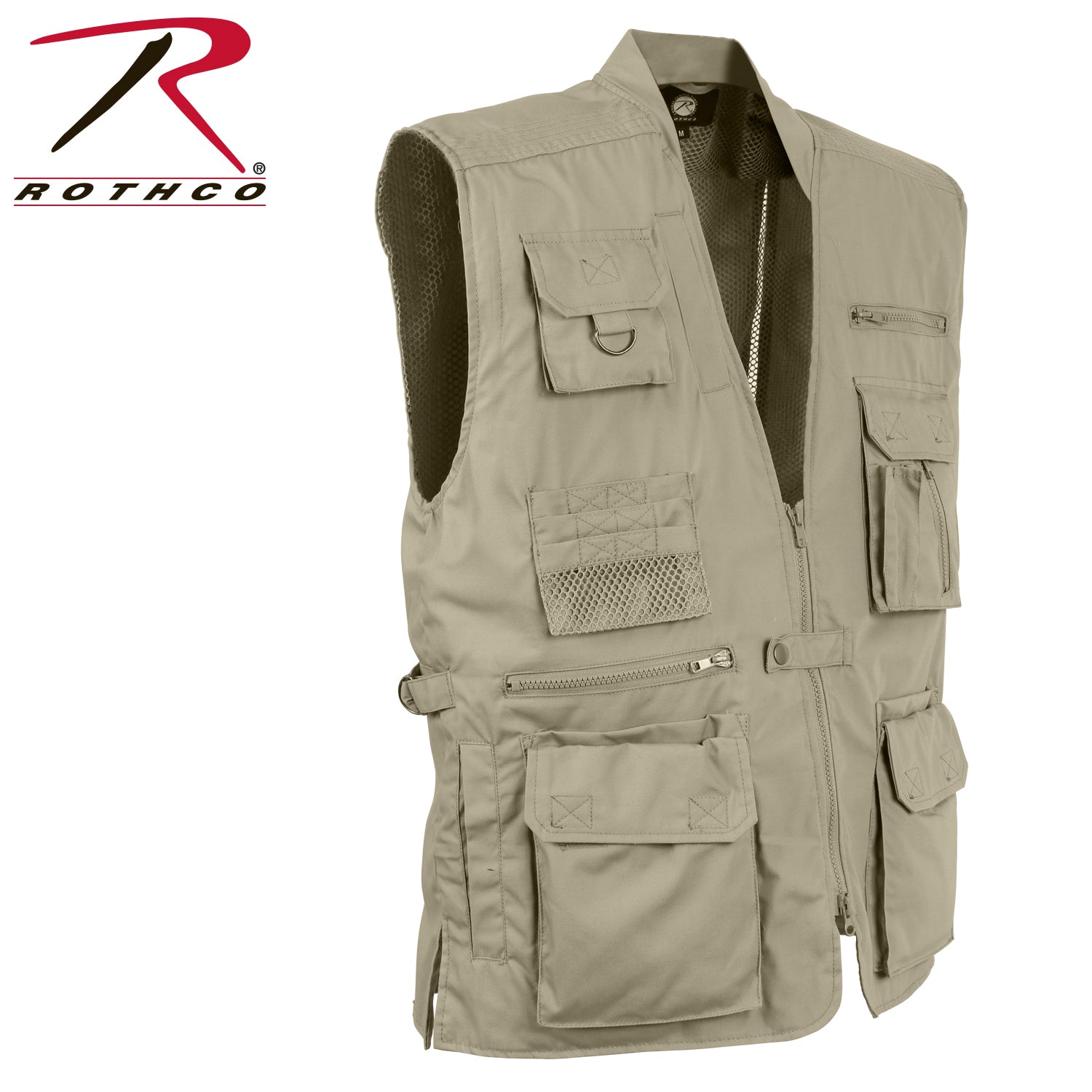 Rothco Plainclothes Concealed Carry Vest Khaki Size 3XL - Discreet EDC Tactical Vest with Multiple Storage Pockets