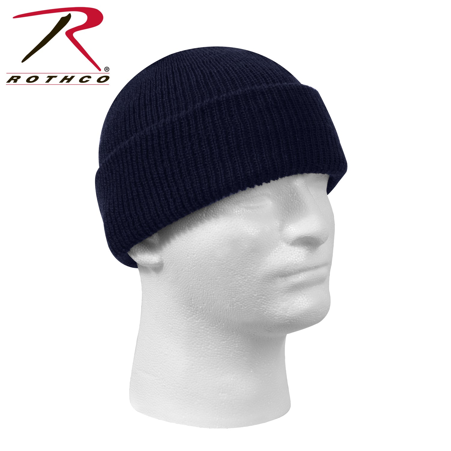 Rothco Genuine Wool Watch Cap Navy Blue - Insulated Winter Hat for Men and Women