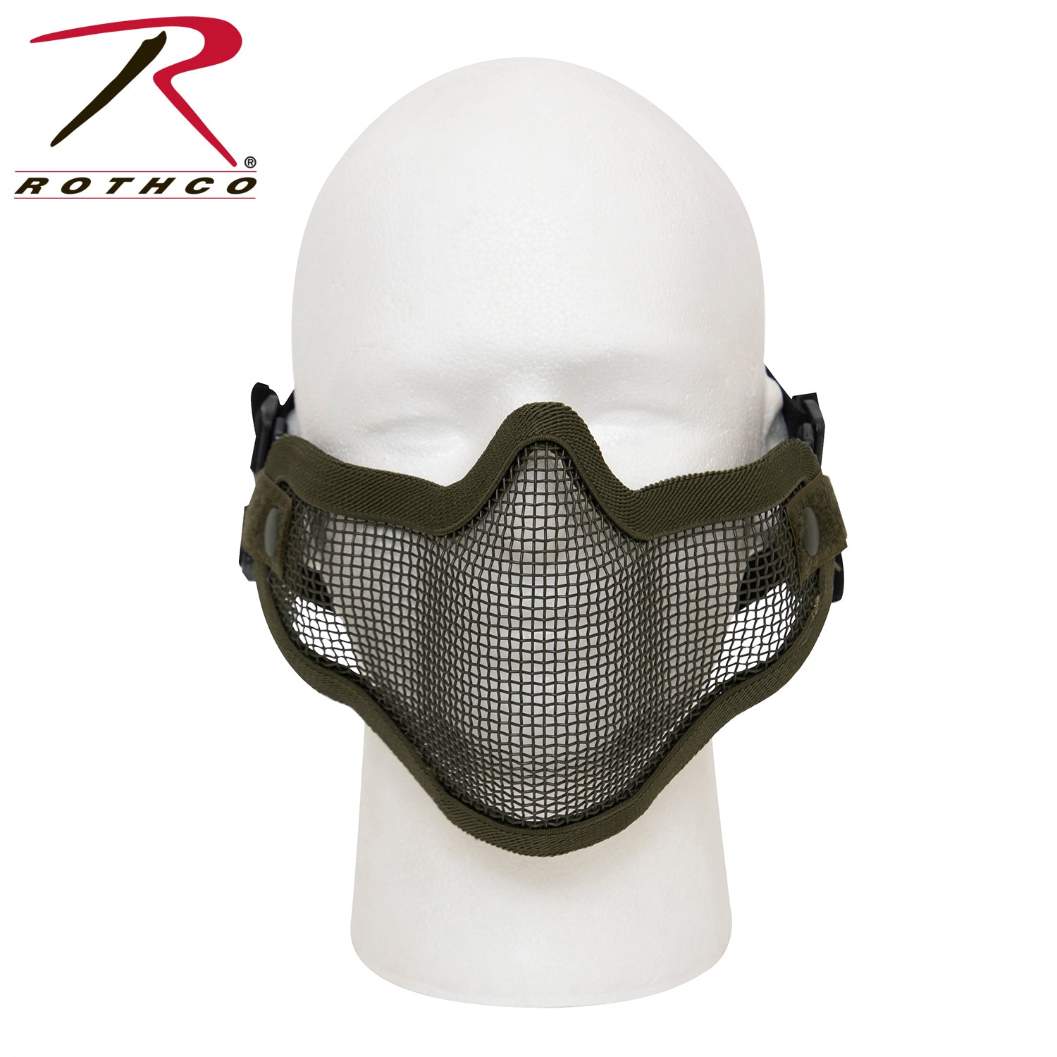 Rothco Carbon Steel Half Face Mask in Olive Drab – Lightweight Protective Gear for Airsoft and Outdoor Activities