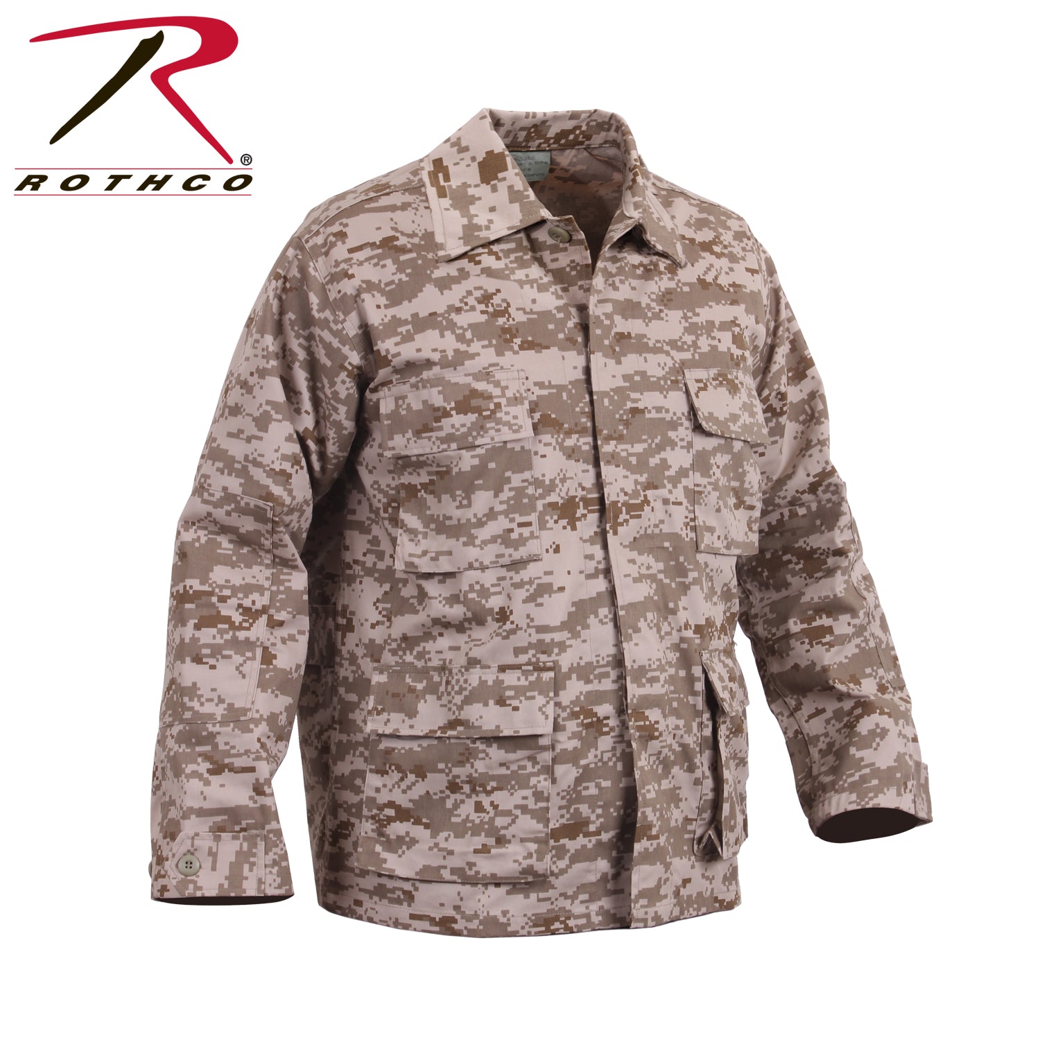 Rothco Twill BDU Shirt Desert Digital Camo Size XL – Military-Style Tactical Uniform Shirt