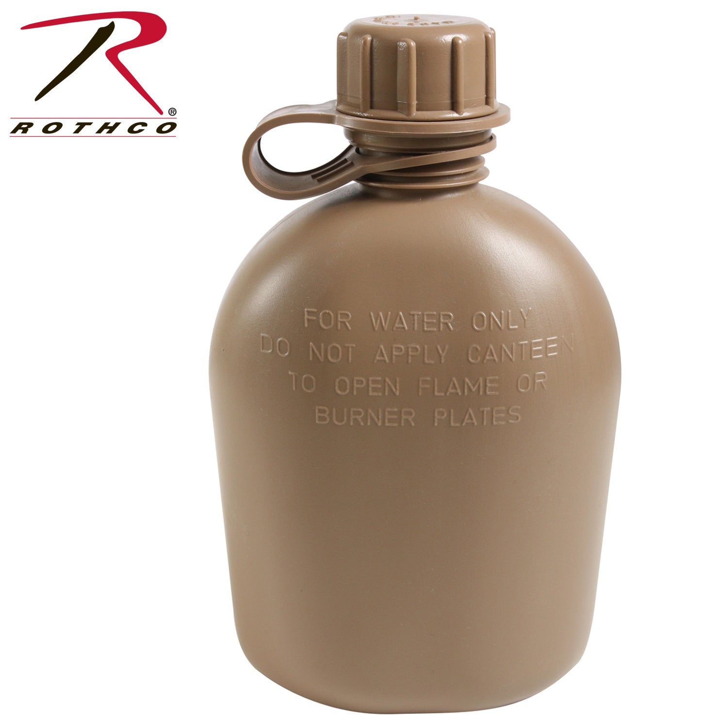 Rothco Genuine G.I. 1 Quart Plastic Canteen in Coyote Brown – Durable BPA-Free Hydration Solution