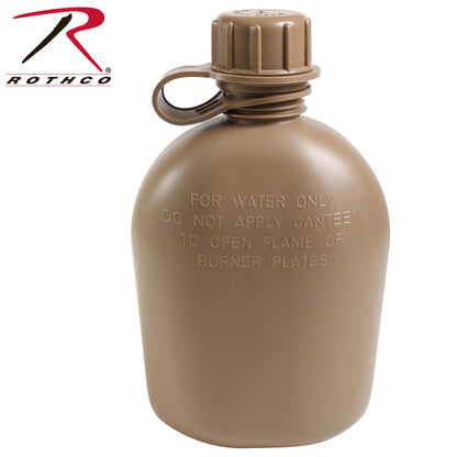 Rothco Genuine G.I. 1 Quart Plastic Canteen in Coyote Brown – Durable BPA-Free Hydration Solution