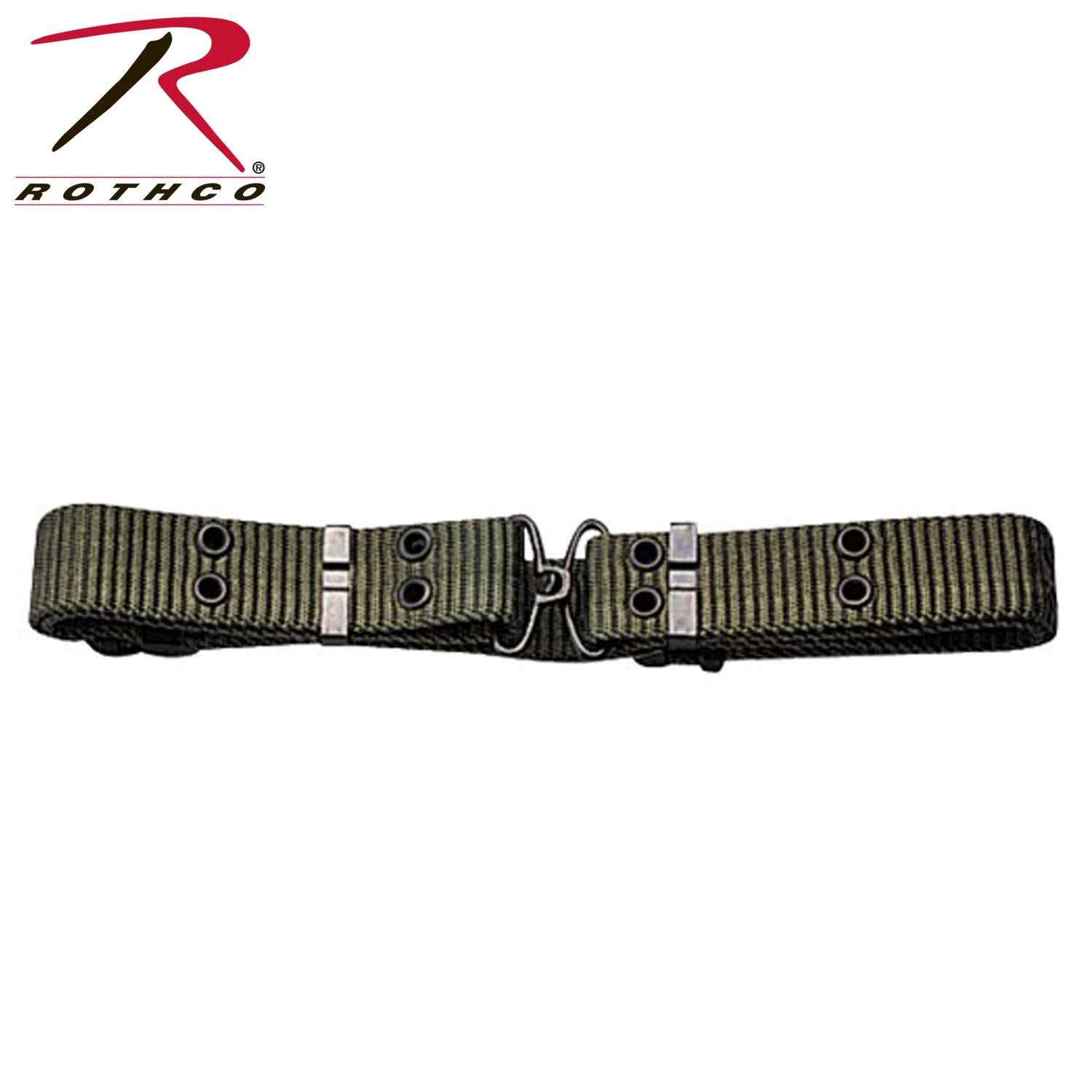 Rothco Mini Pistol Belt Olive Drab - Compact Military-Style Adjustable Nylon Belt with Metal Clip Closure