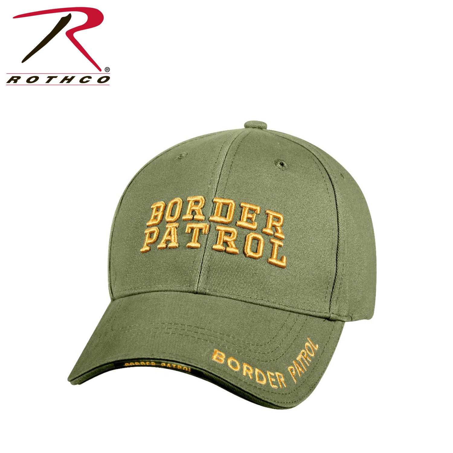 Rothco Deluxe Border Patrol Low Profile Cap - Adjustable Cotton Twill Hat with Embroidery