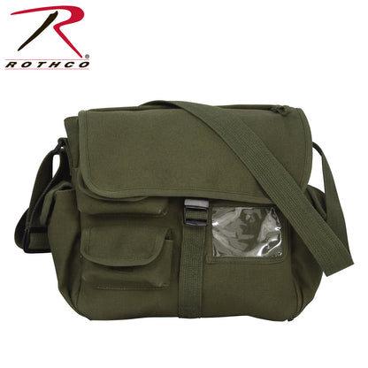 Rothco Canvas Urban Explorer Bag Olive Drab - Versatile 12-Pocket Messenger for Urban and Outdoor Use