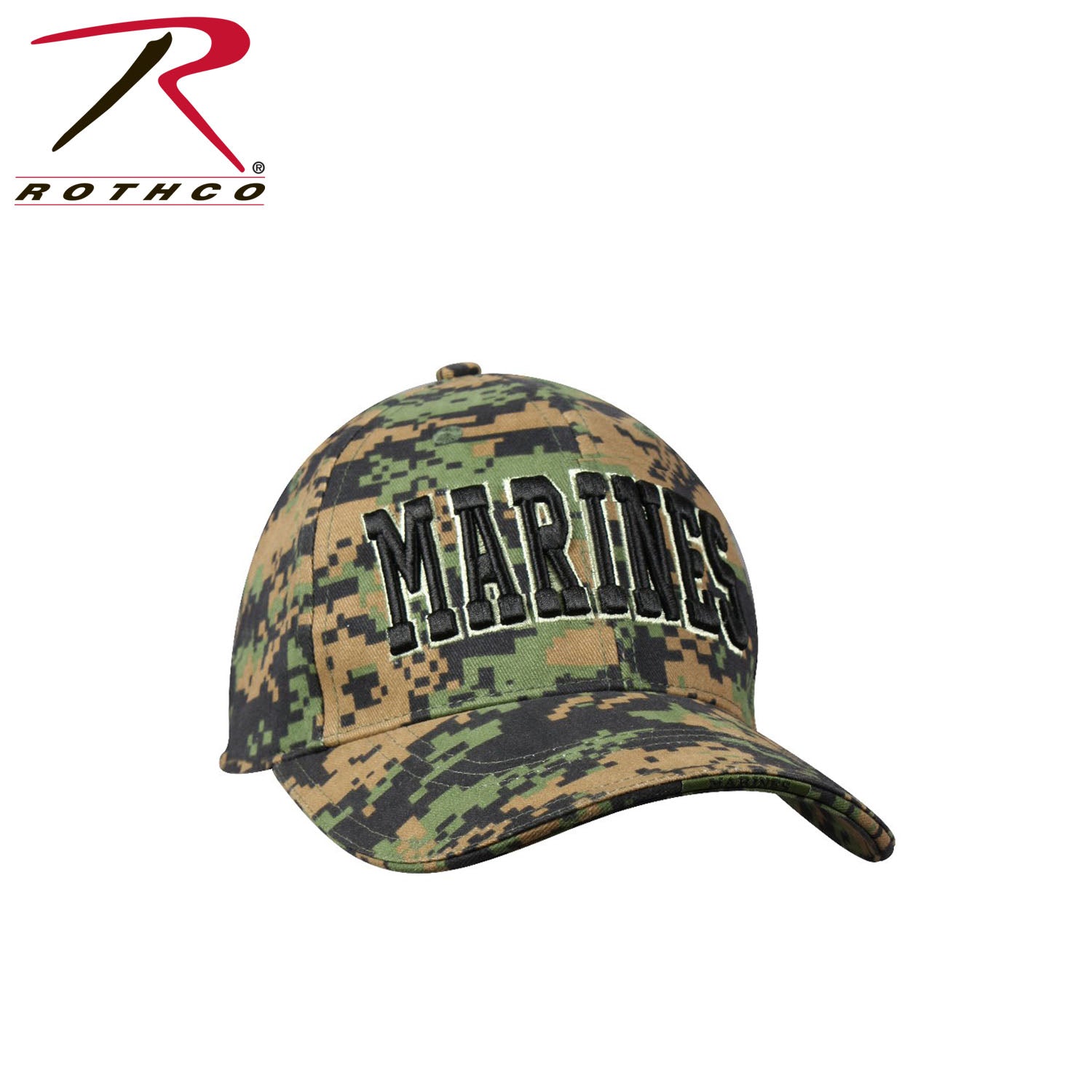 Rothco Deluxe Marines Low Profile Insignia Cap in Woodland Digital Camo