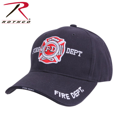Rothco Deluxe Fire Department Low Profile Cap - Adjustable Cotton Twill Firefighter Hat