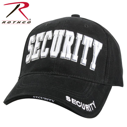 Rothco Security Deluxe Low Profile Cap Black / White - Comfortable & Durable Headwear for Security and Outdoor Activities