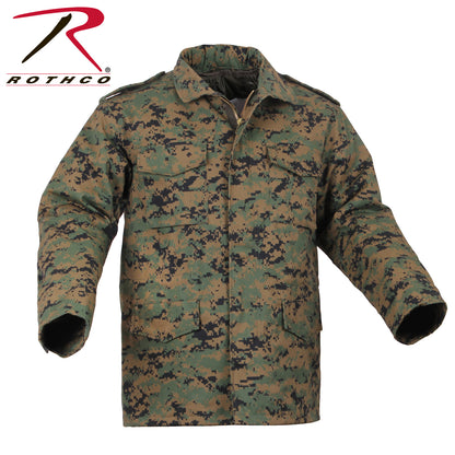 Rothco M-65 Field Jacket in Woodland Digital Camo – Size XS