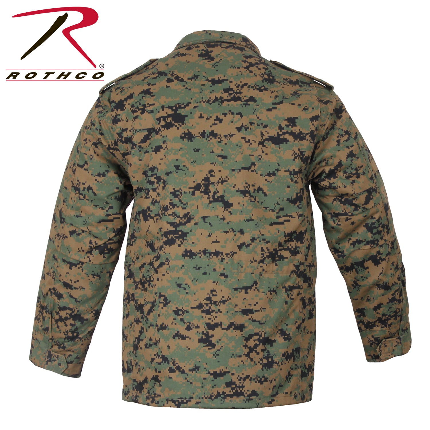 Rothco M-65 Field Jacket in Woodland Digital Camo – Size XS