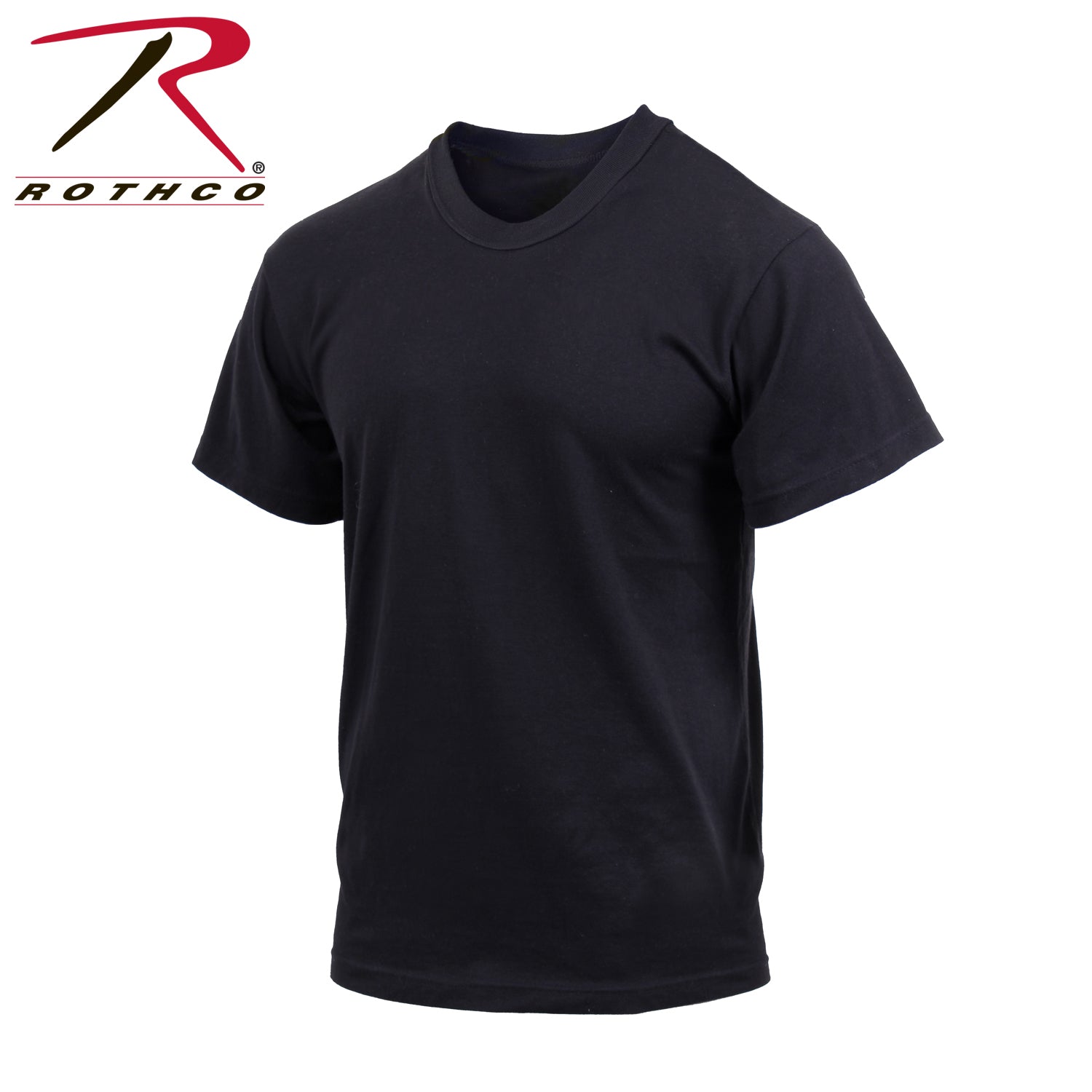Rothco Moisture Wicking T-Shirt Black Size Medium – Performance Military-Style Crewneck