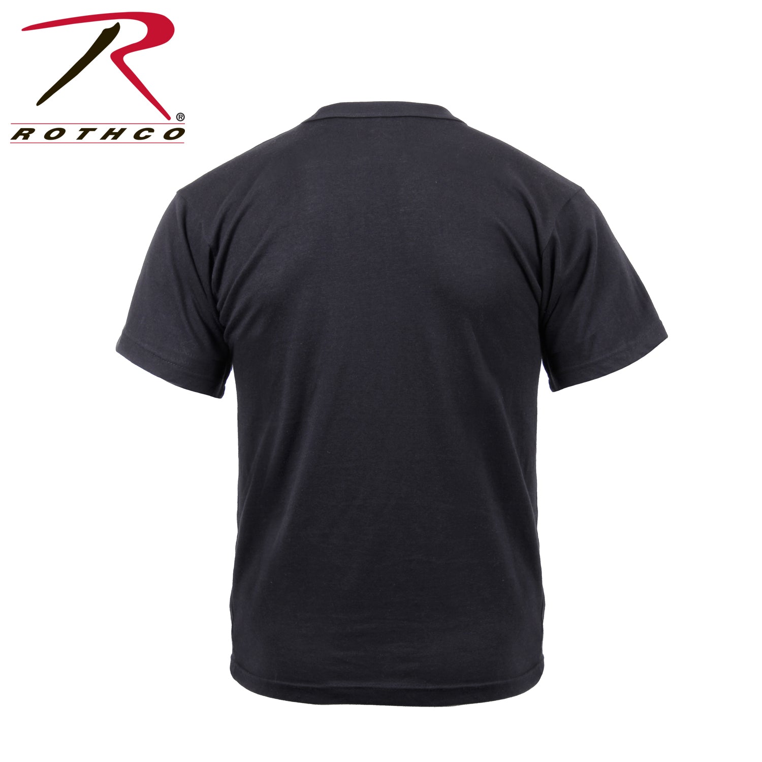 Rothco Moisture Wicking T-Shirt Black Size Medium – Performance Military-Style Crewneck