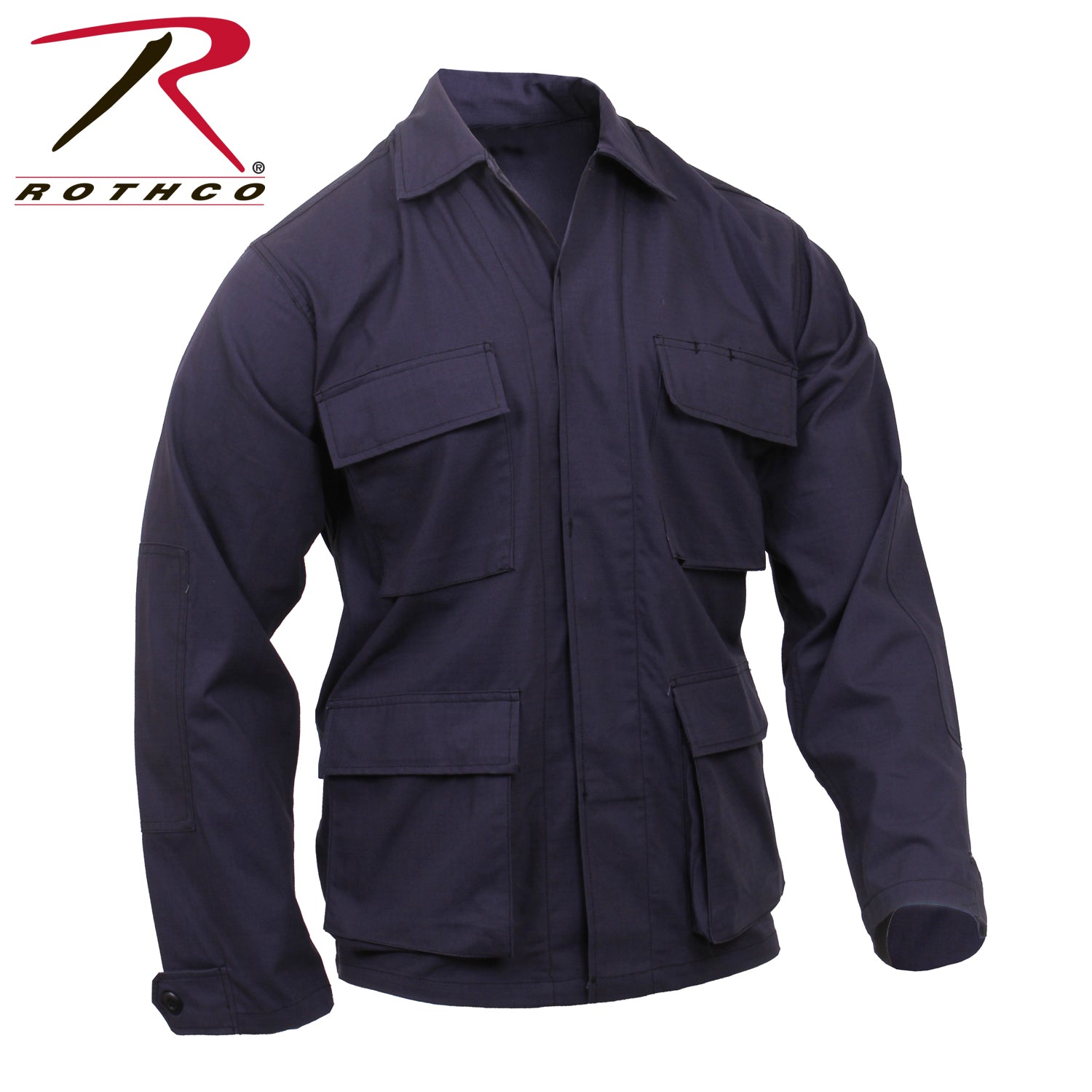 Rothco Rip-Stop BDU Shirt Navy Blue Size Small - Durable Tactical Uniform Shirt