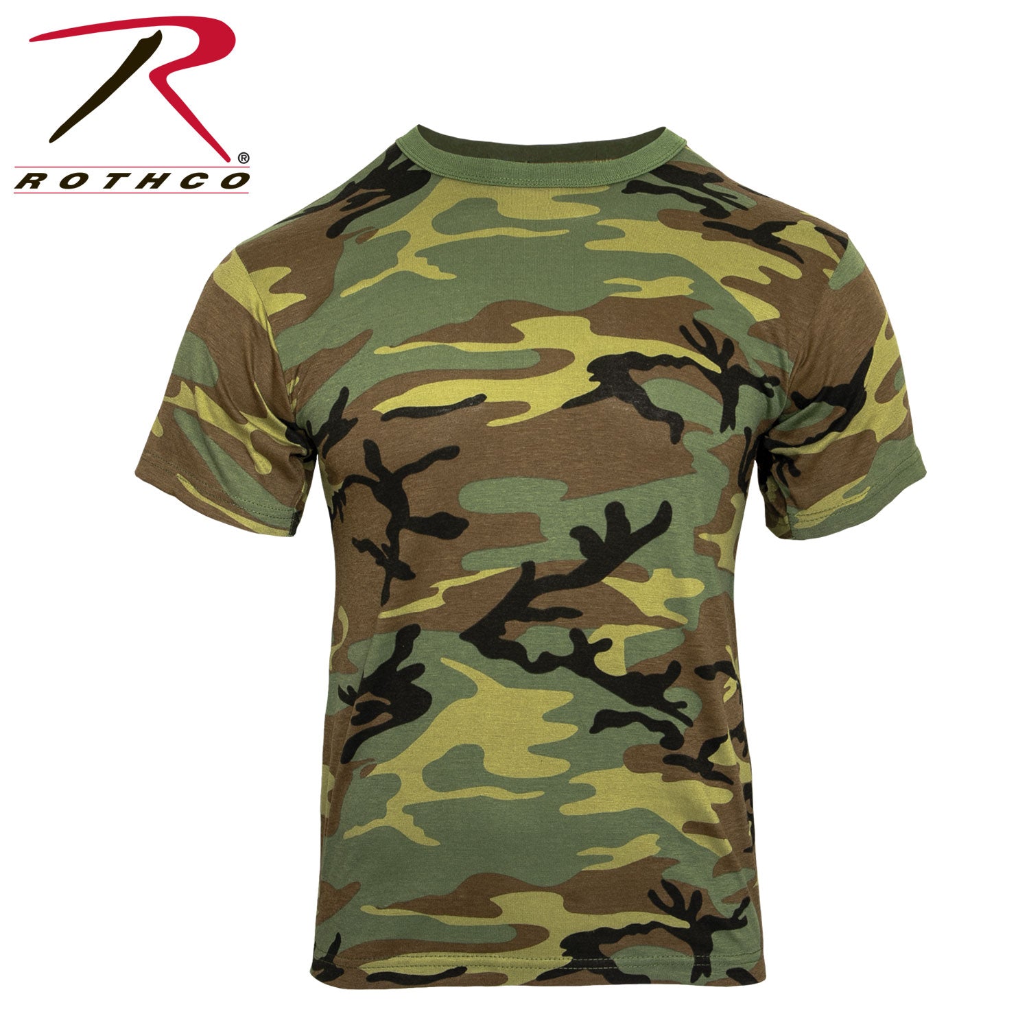 Rothco Heavyweight Camo T-Shirt Size 2XL – Durable Military-Style Crew Neck Tee