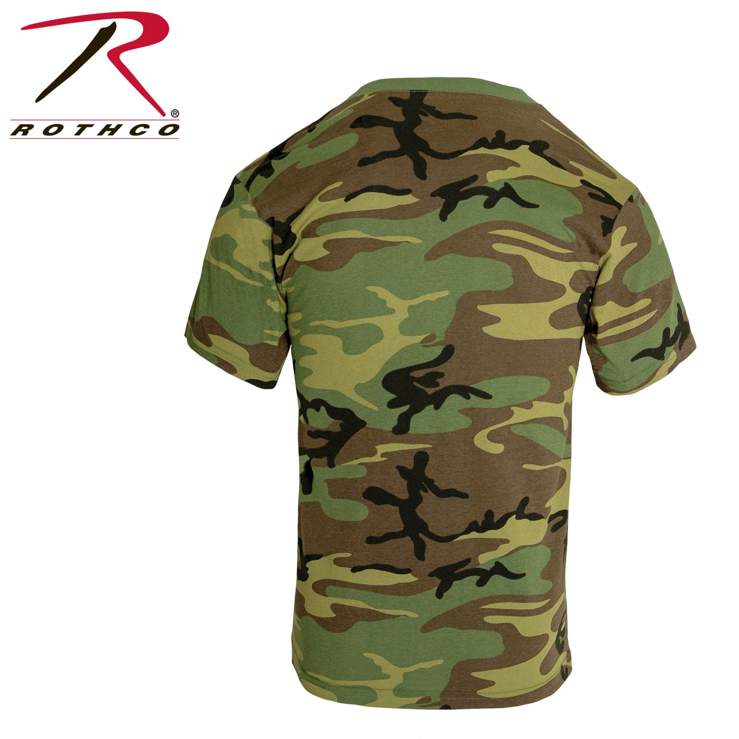 Rothco Heavyweight Camo T-Shirt Size Small - Durable Military-Style Crew Neck Tee