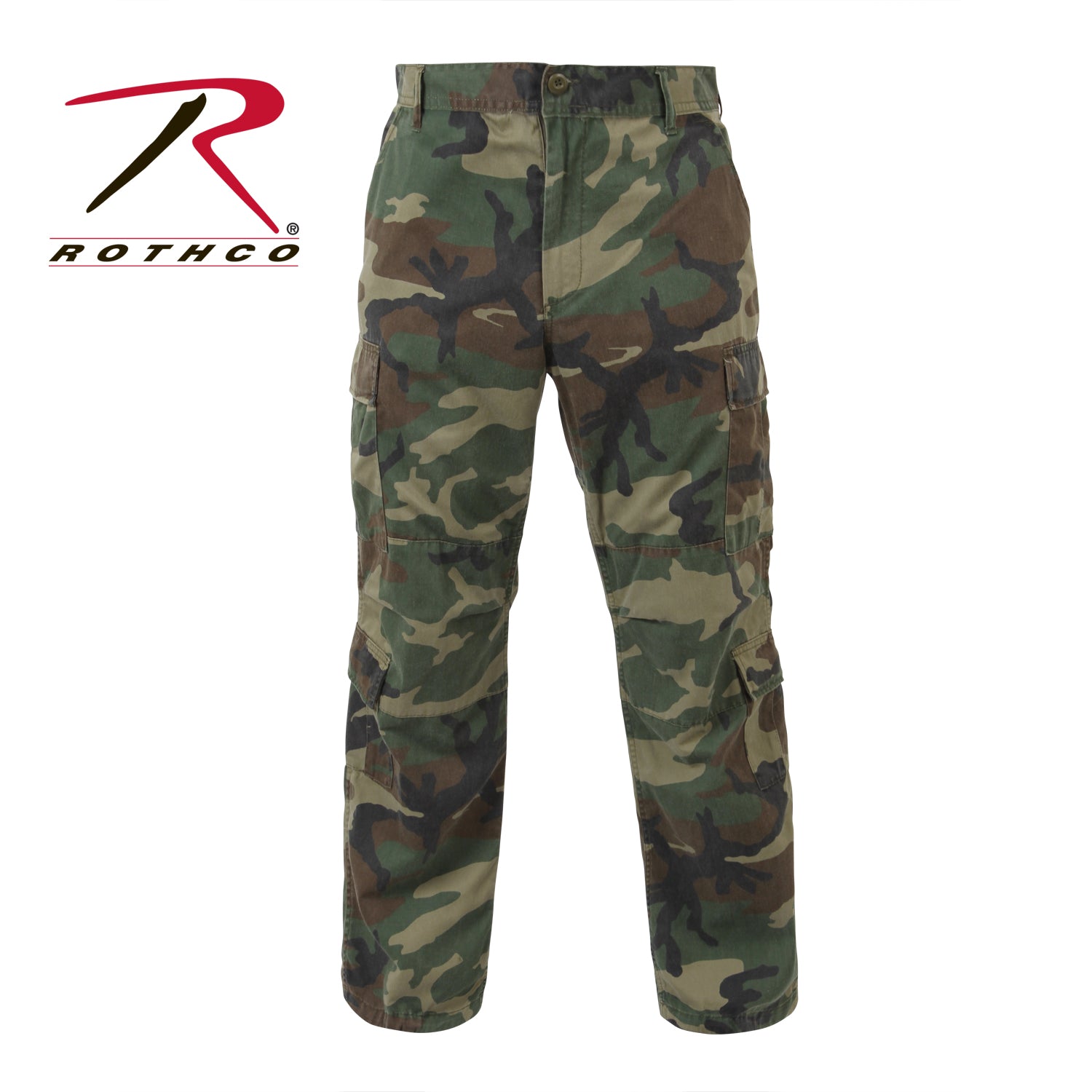 Rothco Vintage Paratrooper Cargo Fatigue Pants in Woodland Camo, Size 5XL