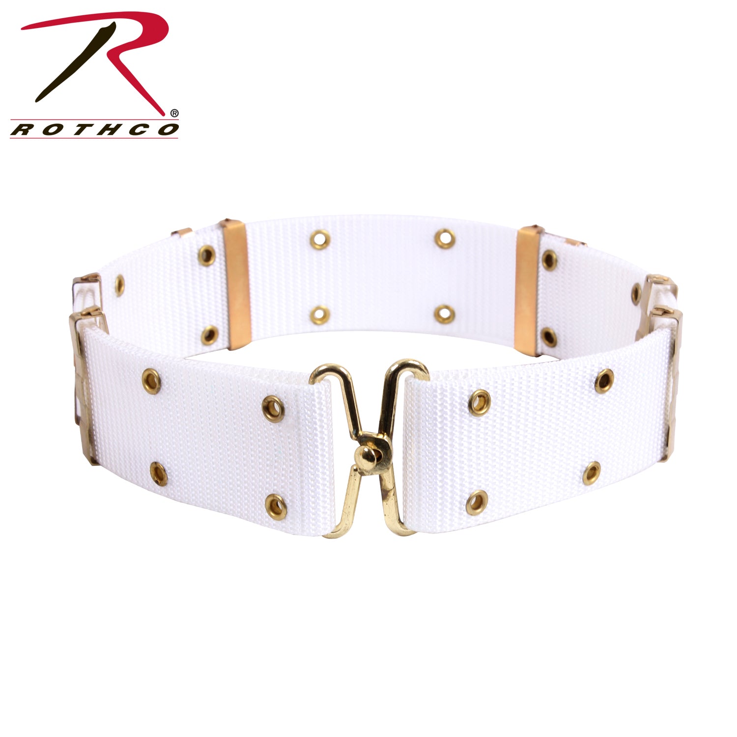 Rothco GI Style Pistol Belt with Metal Buckles in White (Part Number 9059)
