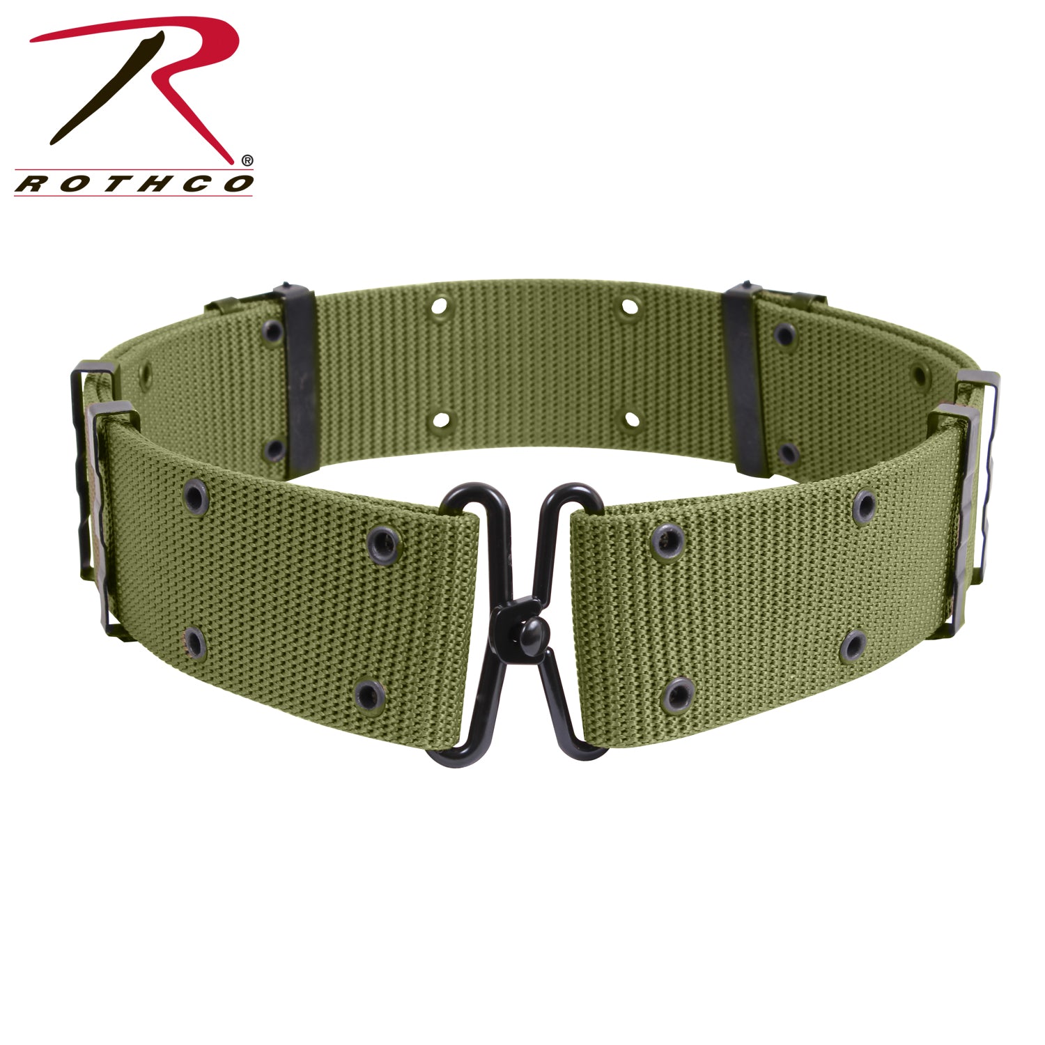 Rothco GI Style Pistol Belt with Metal Buckles in Olive Drab