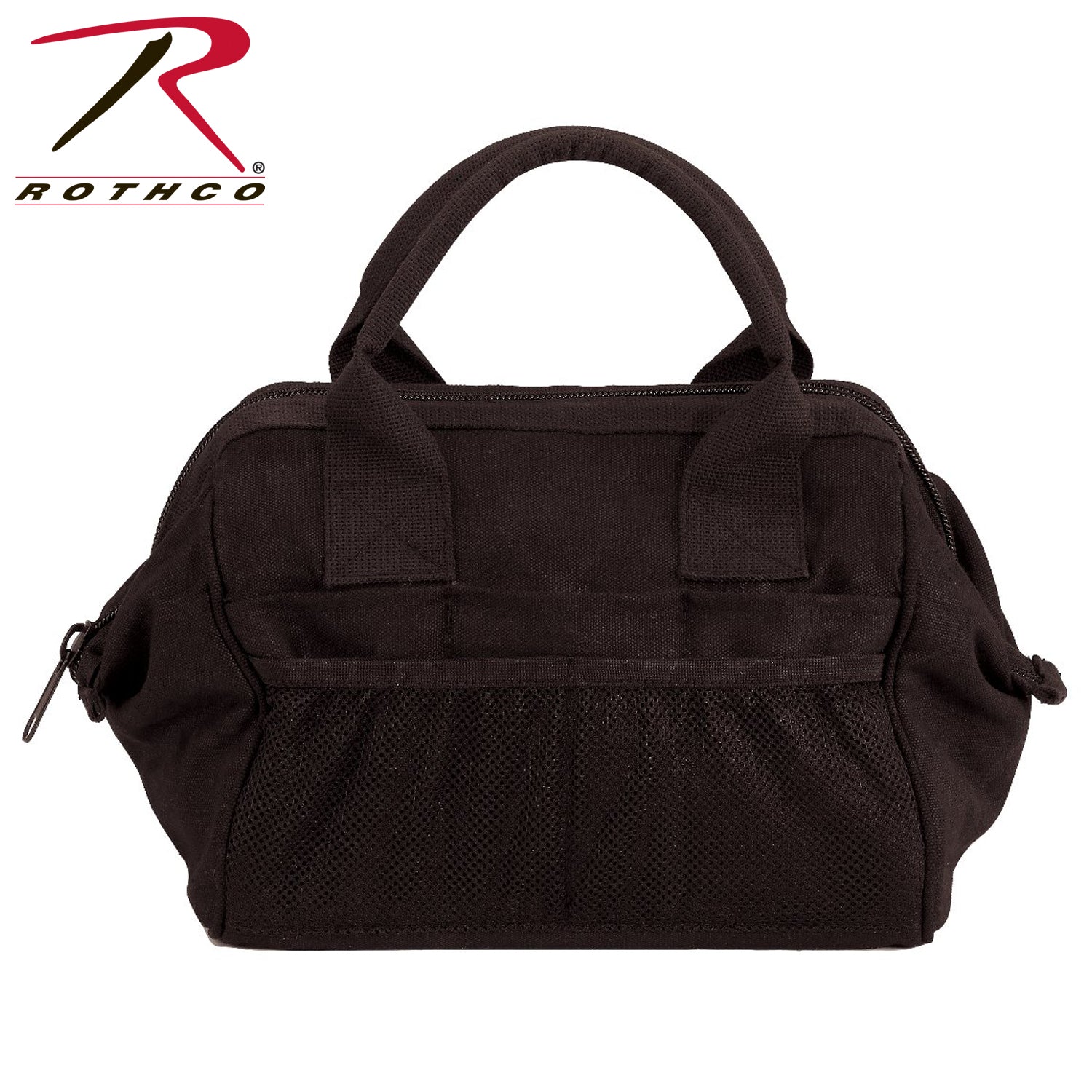 Rothco Heavyweight Canvas Platoon Tool Bag Black - Durable 11x10x9-inch Tool Organizer