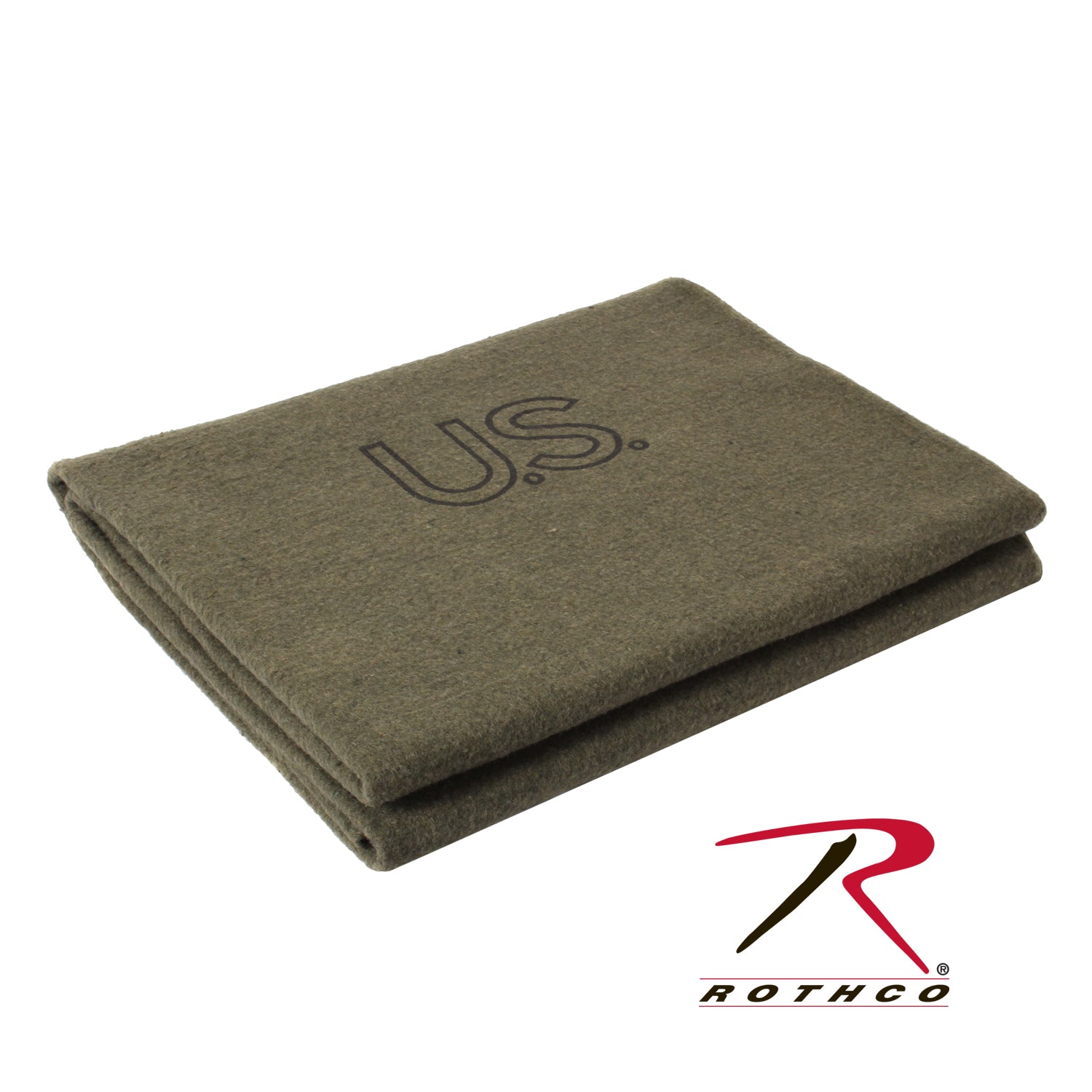 Rothco U.S. Wool Blanket - 70% Virgin Wool, 62 x 80 Inches, Made in USA