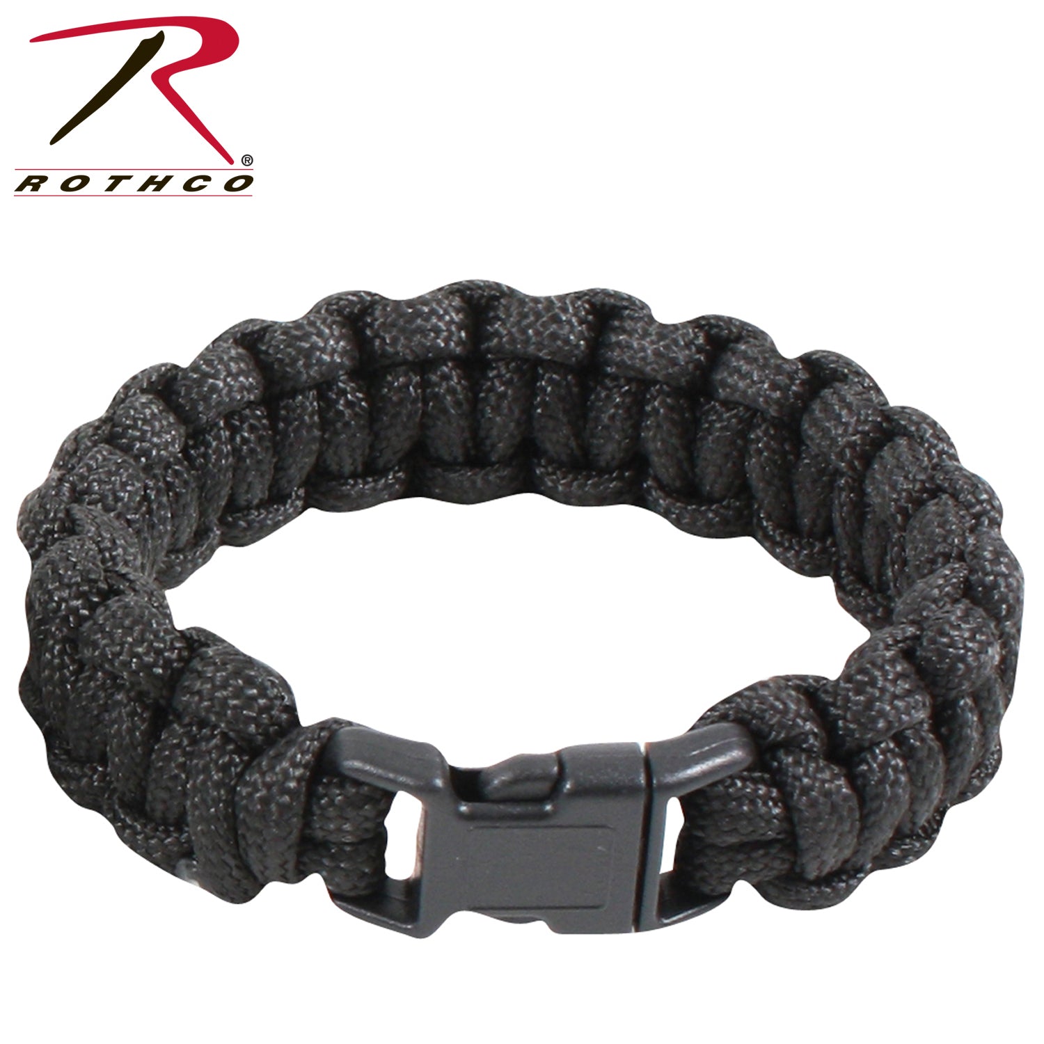 Rothco Paracord Bracelet Black - 9 Inch Survival Accessory with Quick-Release Buckle