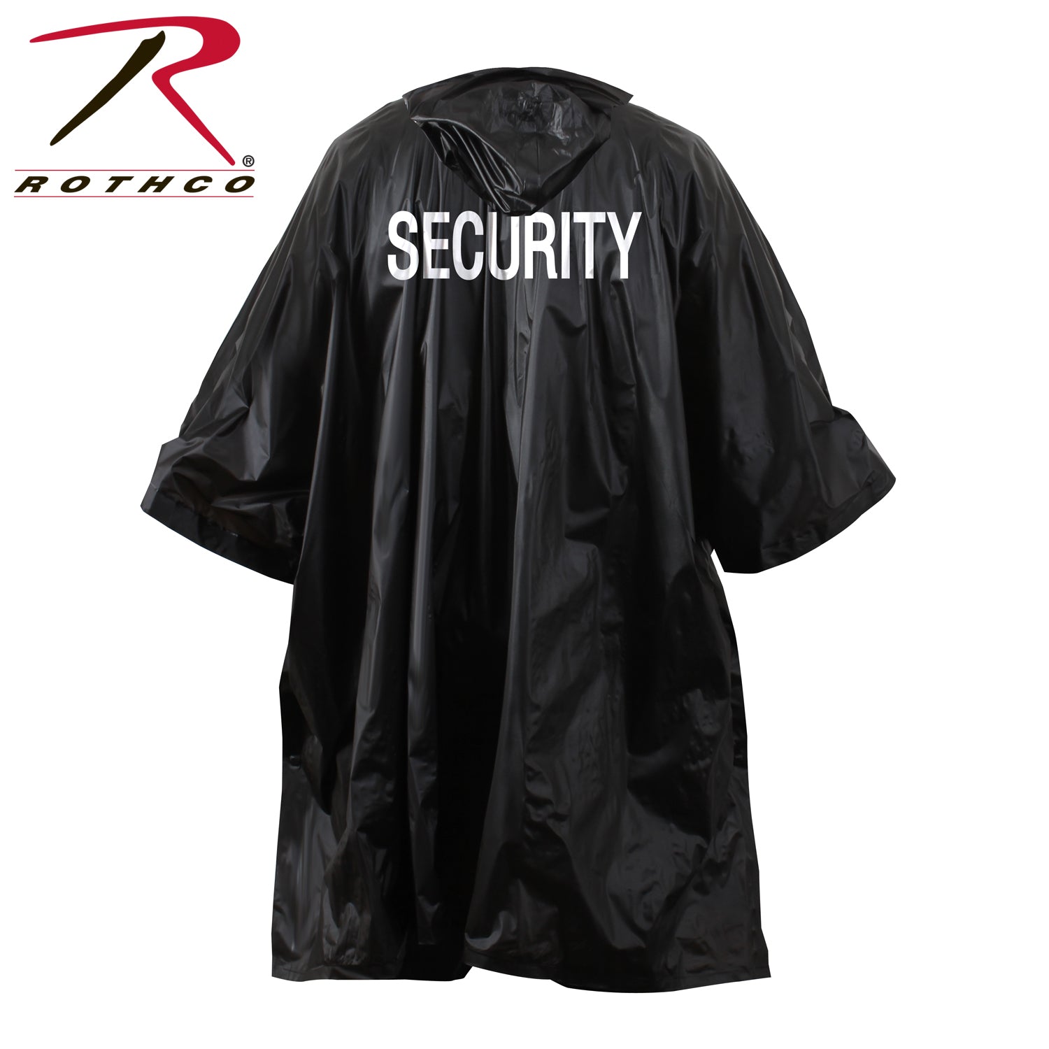Rothco Lightweight Security Poncho Part Number 3687 – Water-Resistant Security Rain Poncho for Outdoor Personnel