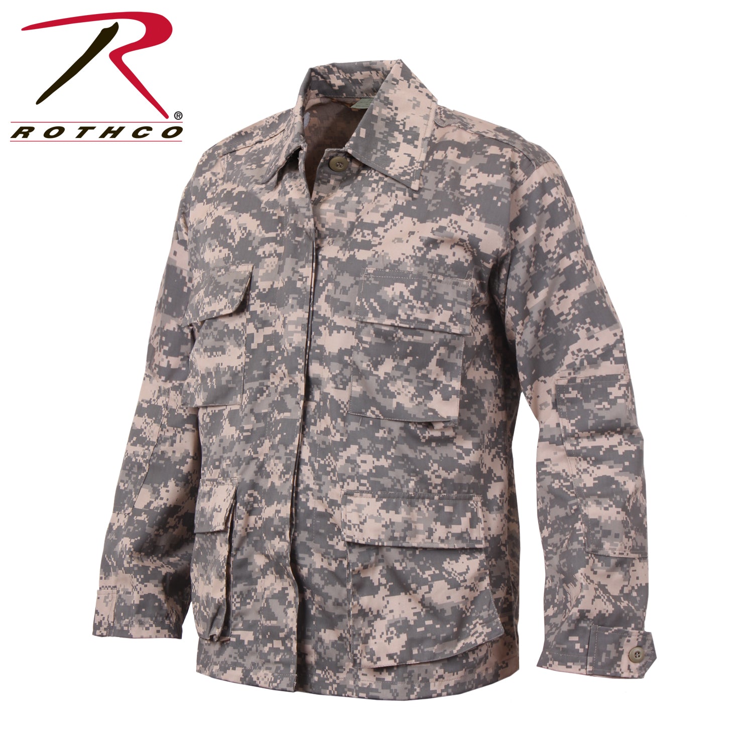 Rothco Twill BDU Shirt ACU Digital Camo Size Small - Military-Style Tactical Uniform Shirt