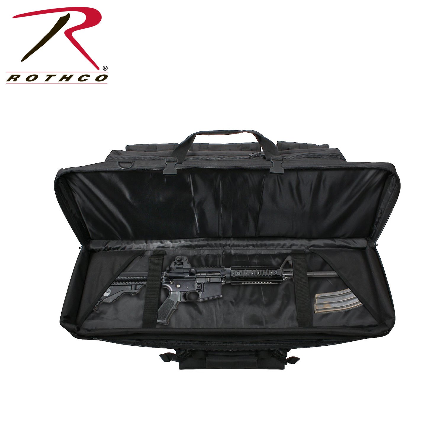 Rothco 36-Inch Black Tactical Rifle Case with Pouches and Impact Protection