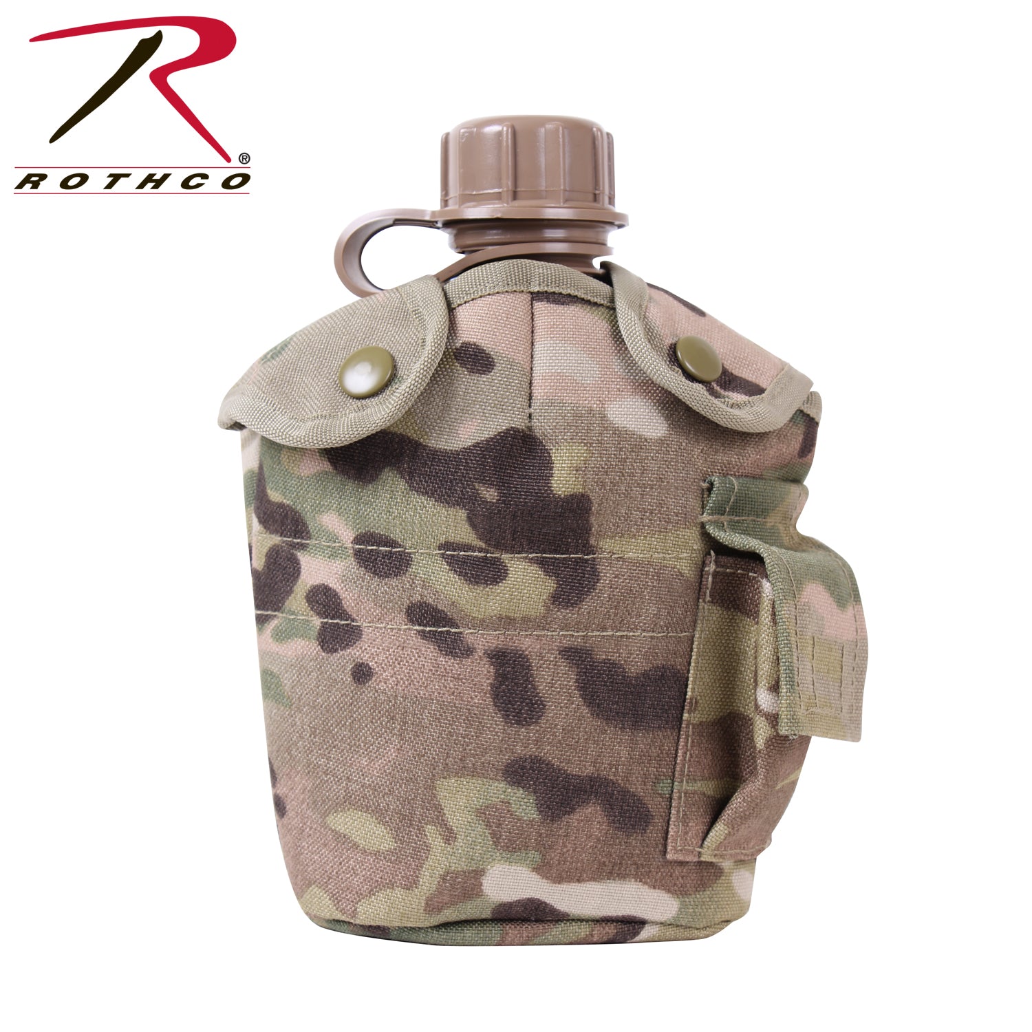 Rothco GI Style MOLLE Canteen Cover MultiCam - Durable 1000D Cordura Nylon with Fleece Lining