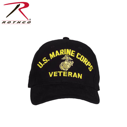 Rothco U.S. Marine Corps Veteran Hat with Embroidered Logo and Adjustable Fit
