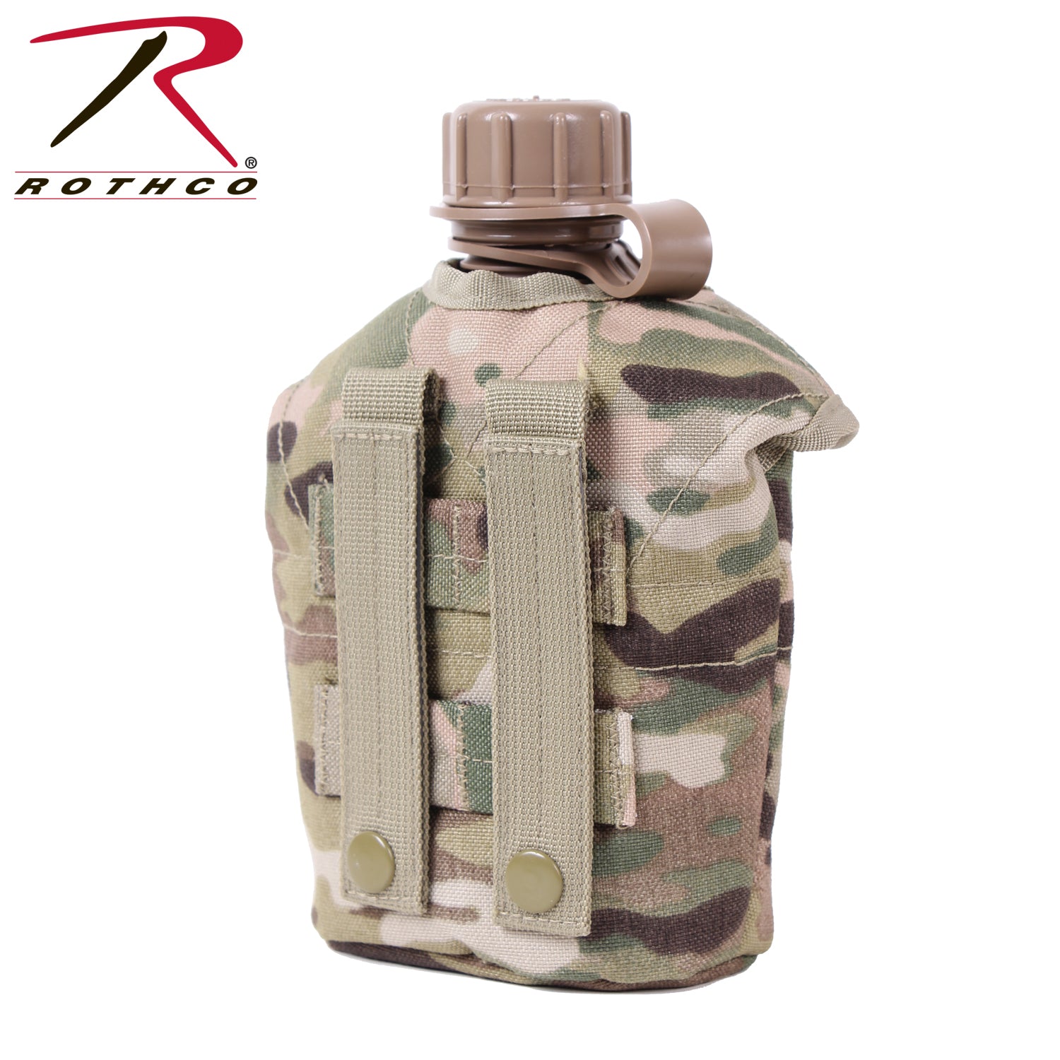 Rothco GI Style MOLLE Canteen Cover MultiCam - Durable 1000D Cordura Nylon with Fleece Lining
