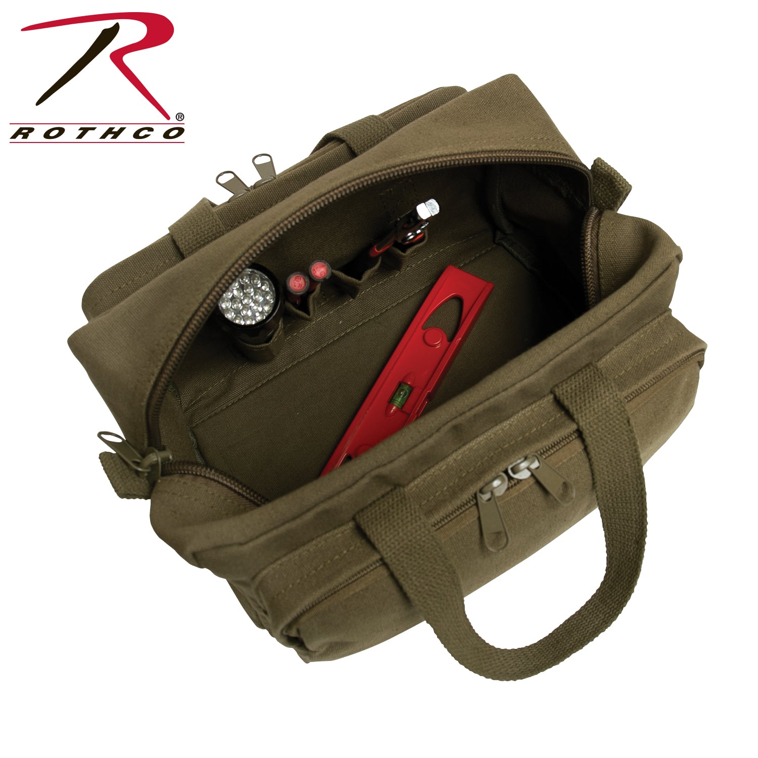 Rothco G.I. Type Zipper Pocket Mechanics Tool Bag in Olive Drab