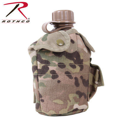 Rothco GI Style MOLLE Canteen Cover MultiCam - Durable 1000D Cordura Nylon with Fleece Lining