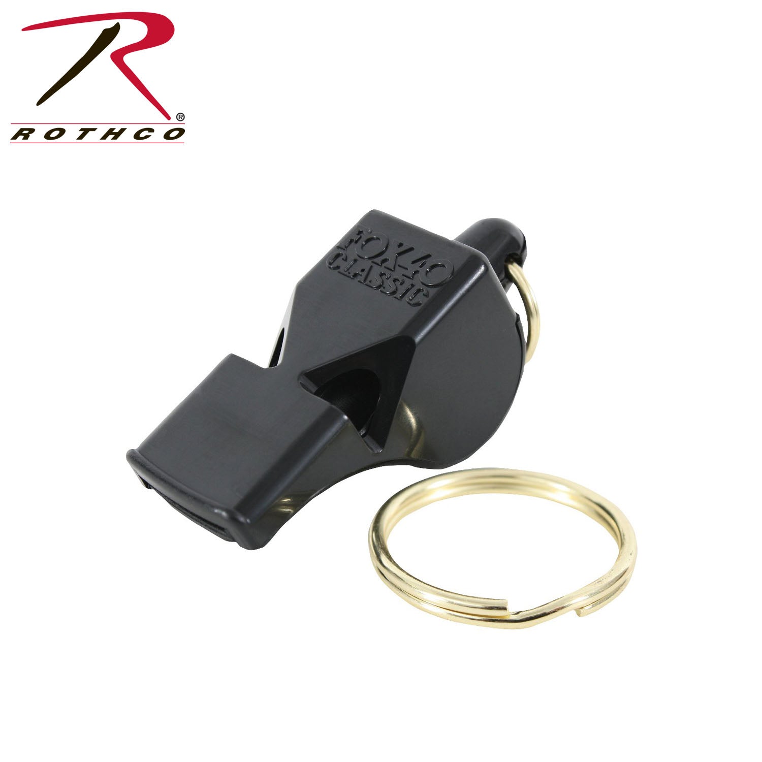 Fox 40 Classic Black Safety Whistle - High-Decibel Emergency Signaling Device